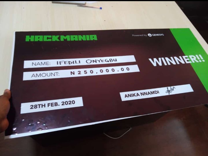 DscEsut's tweet photo. Congratulations! @SauceCodee You made us proud again!!! The winner of @genesystechhub Hackmania Challenge! 

@SauceCodee is a proud member of our community. 

@DscEsut to the world! 🔥 🔥💯
#hackmania #dscssa 

cc: @auwalms @googlestudents https://t.co/l99n79E07X