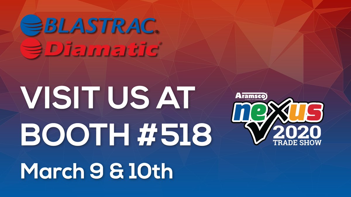 We will be at the Nexus Trade Show in Vegas 
March 9th &amp; 10th

#nexustradeshow #nexus #blastrac #diamatic