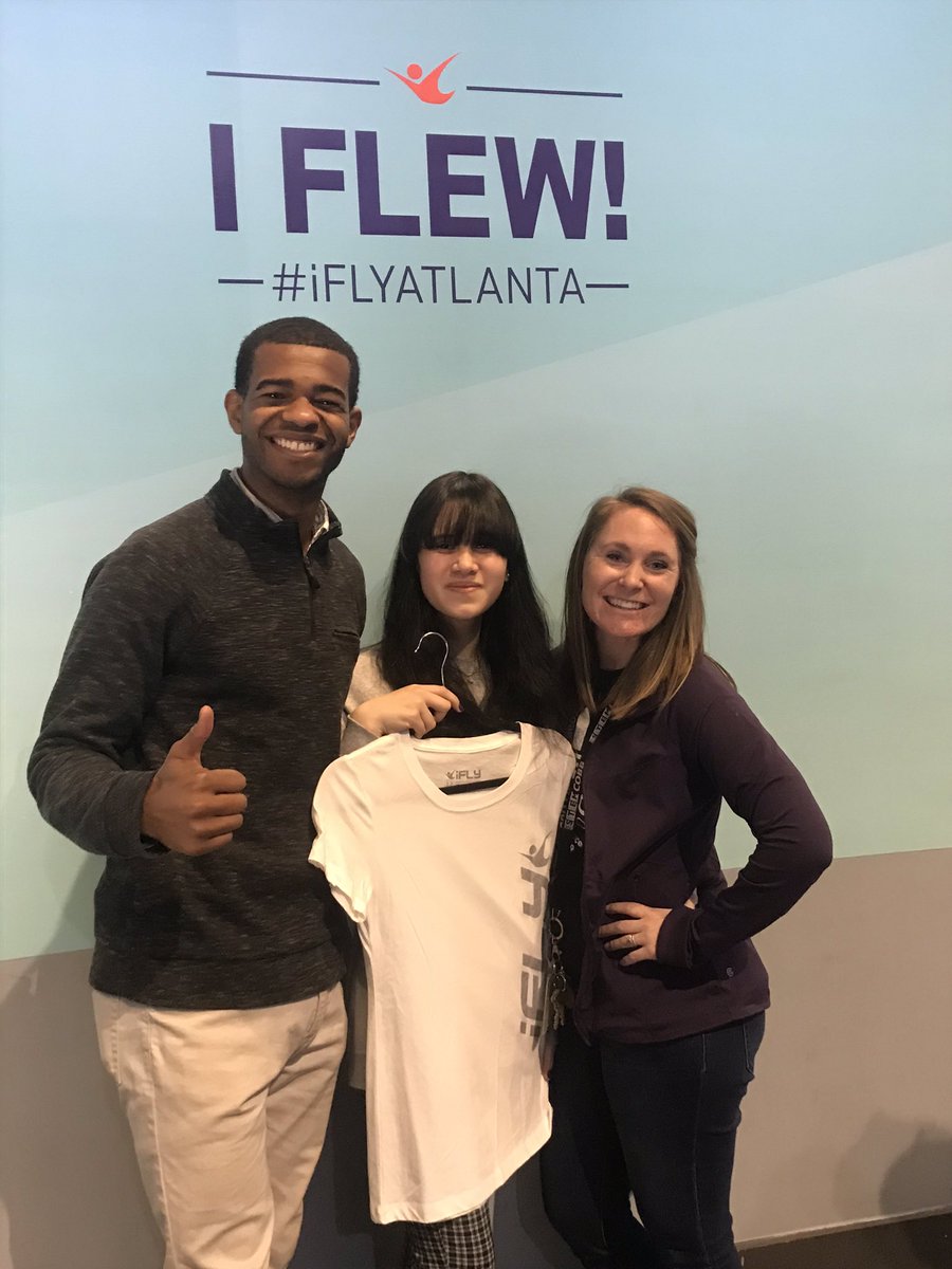 jlclark21's tweet photo. We had an  absolute blast at iFly today!  Ss did some calculations to find terminal velocity.  Then, Ss compared it to their actual terminal velocity from their flight.  We had a girl get within 6% error! @McCleskey_MS @MO_Keeffe @STEMcobb #iFly @cobbscience https://t.co/qF78rbS5YV