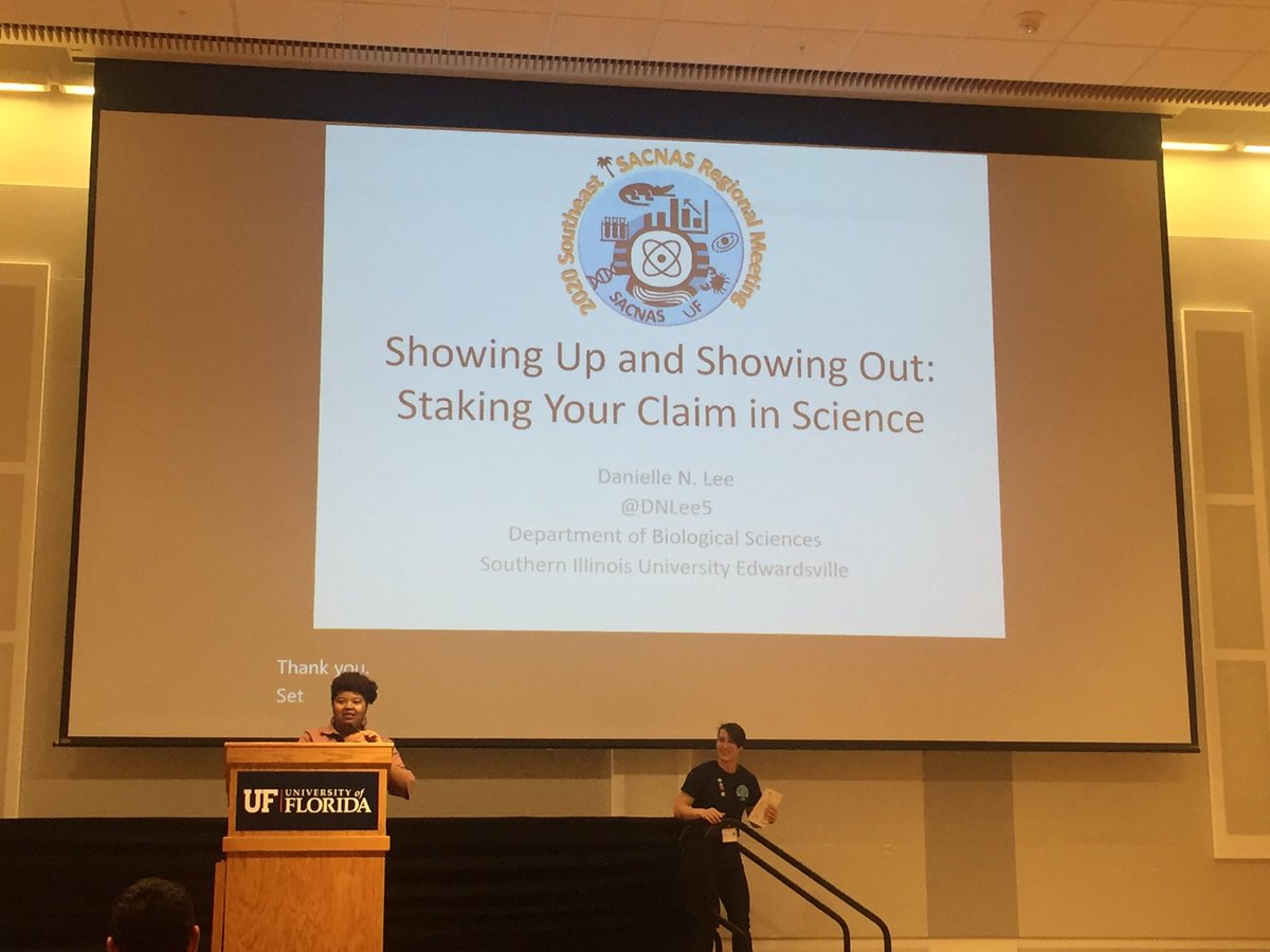 lisaillene's tweet photo. Keynote speaker Dr Danielle Lee from Southern Illinois University Edwardsville #ufSACNAS @UFSACNAS @HansNatya @GatorCDO @bibibivalve @ https://t.co/UjK0cWjMl4