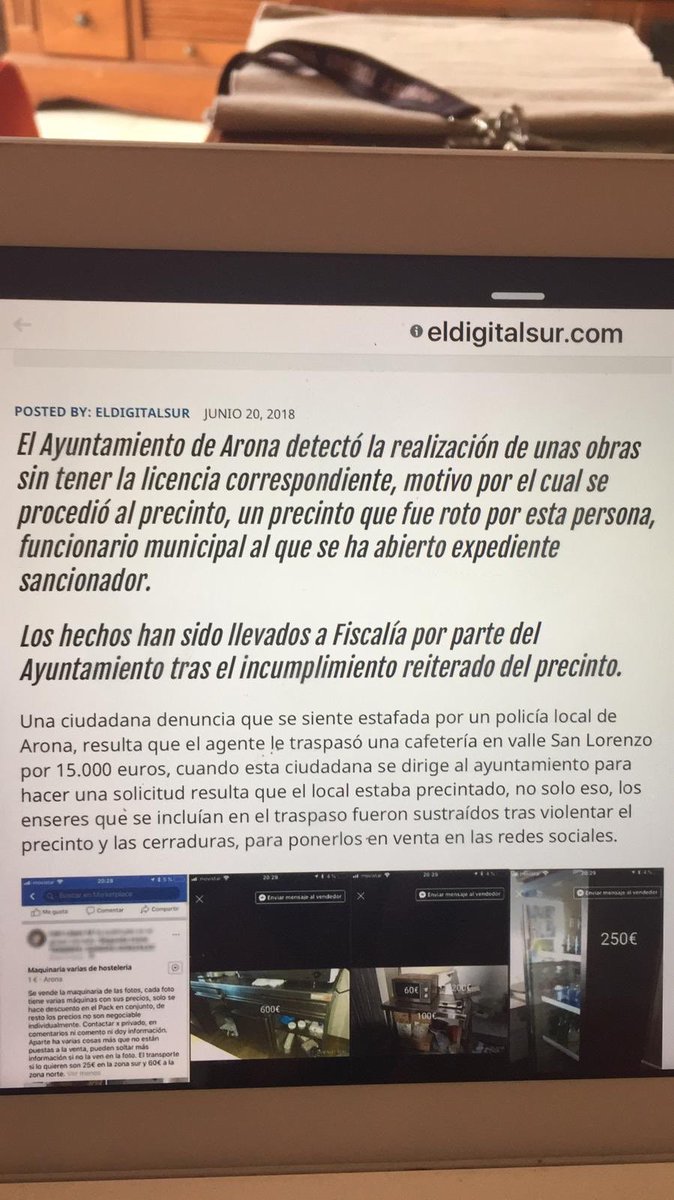 miopinion19's tweet photo. justicia #españa llevo dos años esperando un caso de estará y robó y injuria con pruebas y todo y sigue el caso en #juzgadosdearona #arona #Tenerife sin ninguna noticia y un sin vergüenza de #agente todavía trabajando en el municipio como es nada https://t.co/eVRV8YplsG