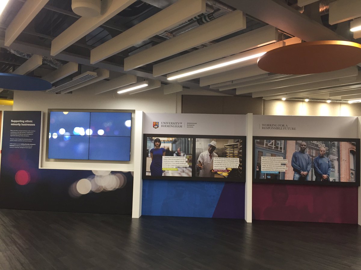 chloe_ainslie's tweet photo. Great to see our @UoB_Business #responsiblebusiness exhibition now up @CBItweets. Looks ace! Well done @chelseawoodiam, @AngelaSlater and team 👏 https://t.co/mnGDb1Matj