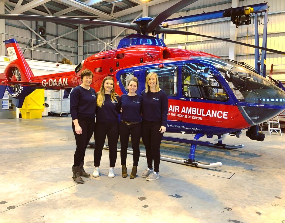 astrotoatlantic's tweet photo. Today we were invited to see how our fundraising would be spent by visiting @DevonAirAmb Airbase. It was amazing to see the helicopter, equipment on board &amp; meet the incredible team behind each rescue. Head to our Facebook page to see our full post &amp; our grand total raised! https://t.co/qPtL3yipzQ