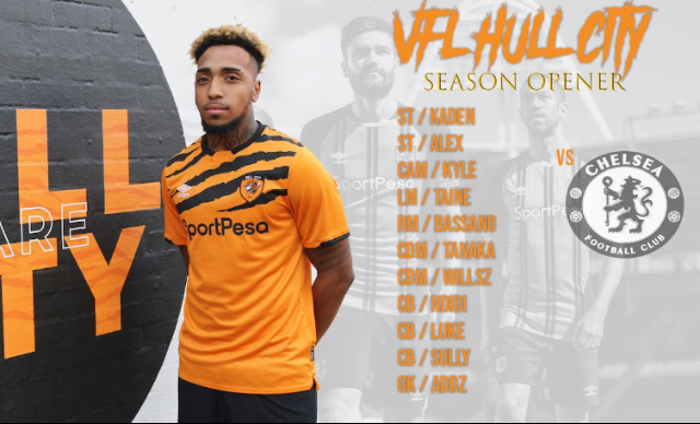 HullXb1's tweet photo. SEASON OPENER! Lineup for today's matchup against Chelsea. Let's get it 🐯🐯🐯 @TheVFL_ https://t.co/2LwdNFvgg0