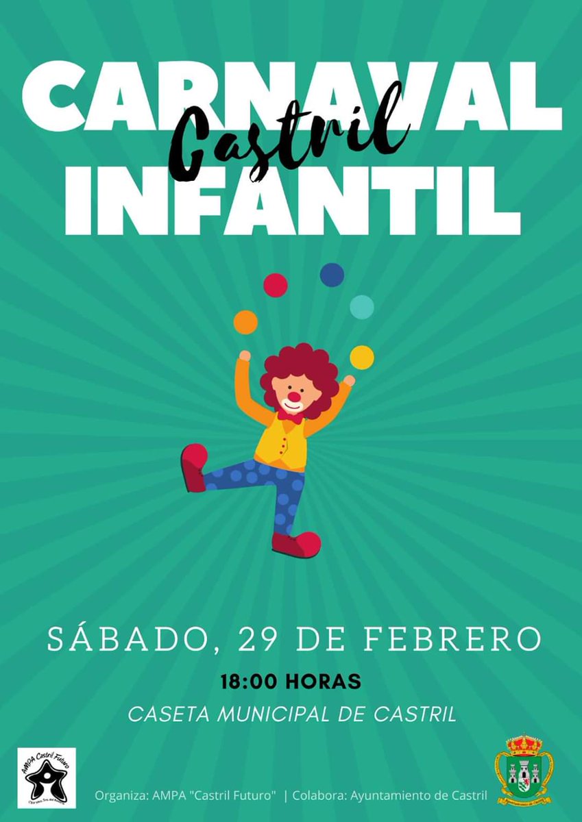 Mancomunidad1's tweet photo. Castril celebra su Carnaval mañana sábado 29 de febrero, #ComarcadeHuescar #Castril 
https://t.co/Ui5YU43D8Z https://t.co/bGrn8jUMAG