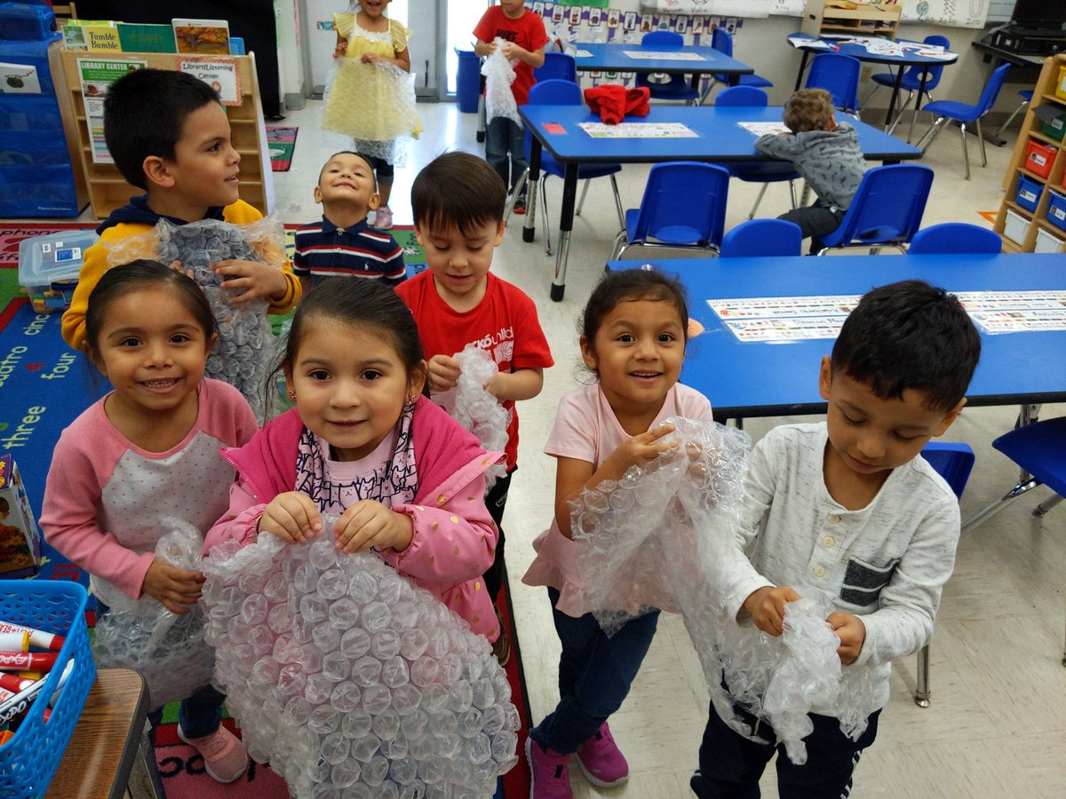 Strengthen the finger muscles by popping bubble wrap.