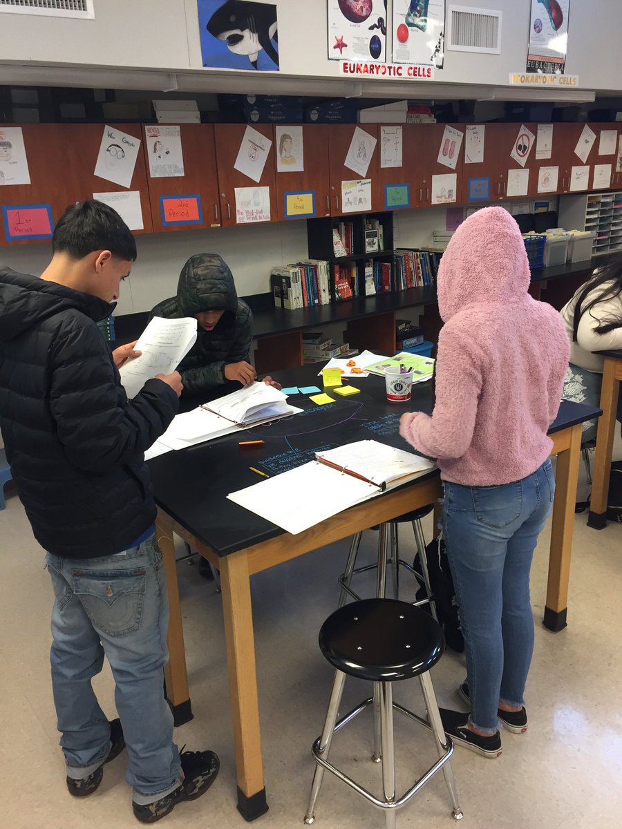 OlyMDUSD's tweet photo. Students engaged in argument using evidence trying to solve the question “What makes up the majority of matter in a tree?” #NGSS #olysquad #teamoly #olypride #olyfam #modelcontinuation #alted https://t.co/m9Kvgj294Z