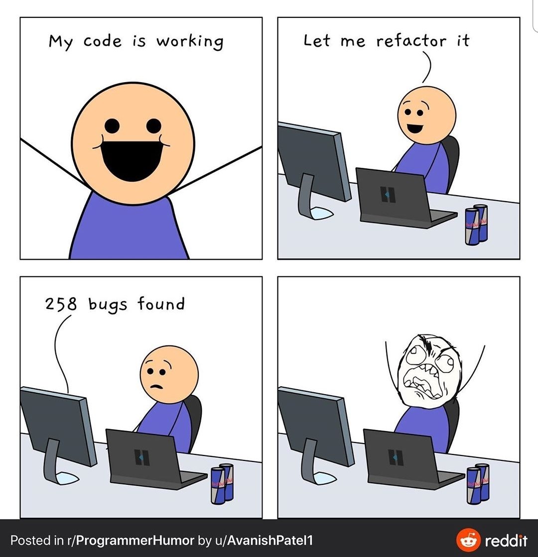 umarhamzauk's tweet image. I tried refactoring my #JavaScript today and had a million bugs ๐คฆ๐พโโ๏ธ
#lifeofadeveloper #coding #codinglife #javascript30 #FrontEnd #FrontEndFriday