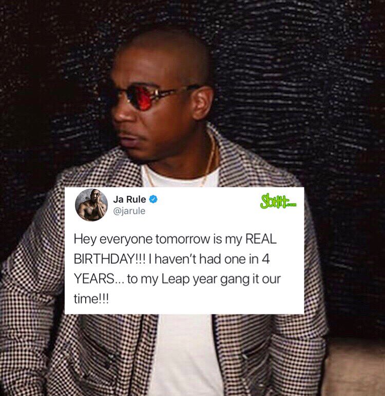 Ja Rule gets to celebrate his birthday this year happy early gday 