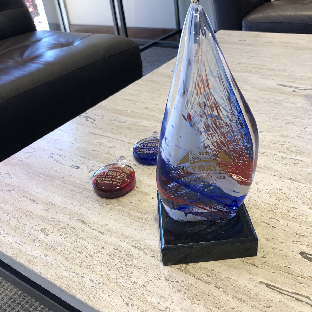 AllisonGodlove's tweet photo. Hereβs a look at the @Skyway10K awards this year.
They were hand blown by @zenglass in #StPetersburg.
@10NewsWTSP is a proud sponsor of the race! https://t.co/sMy7wtVMXl