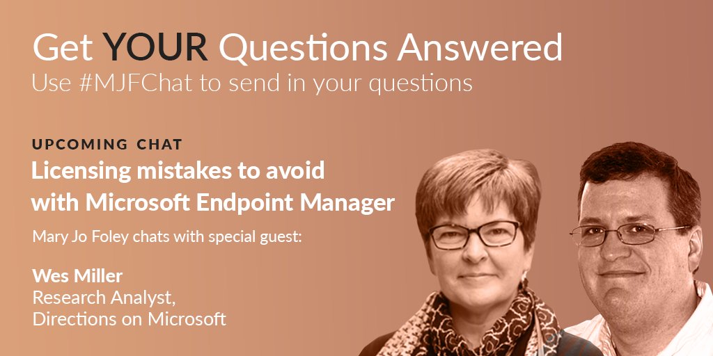 PetriFeed's tweet photo. Don't miss your chance to get your questions about #MicrosoftEndpoint answered by @getwired on the next #MJFChat. Just tweet your questions here with #MJFChat! https://t.co/8mqd0x7Lxi