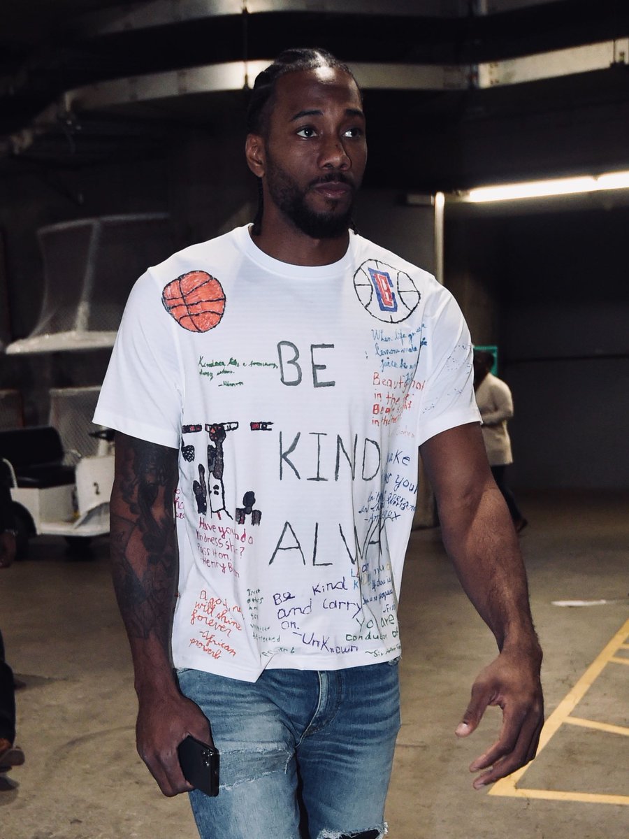 Everyone at Staples Center will receive a backpack, courtesy of Kawhi Leonard 🎒

The gift is intended for fans to give to someone in need as part of the #KawhiIt initiative: “Fill it with food to give to someone who’s hungry … Or do your own thing. I get that. Go be great.”