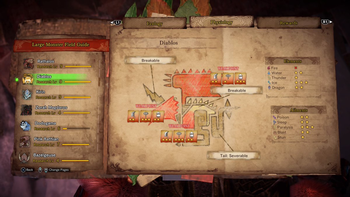 MHinfo_en's tweet photo. Diablos can be forcibly brought to the surface by using loud sounds. And its charging attacks, while devastatingly powerful, can be baited into colliding with a wildspire, momentarily getting the Diablos stuck. #Iceborne https://t.co/WeJKdHWVSX