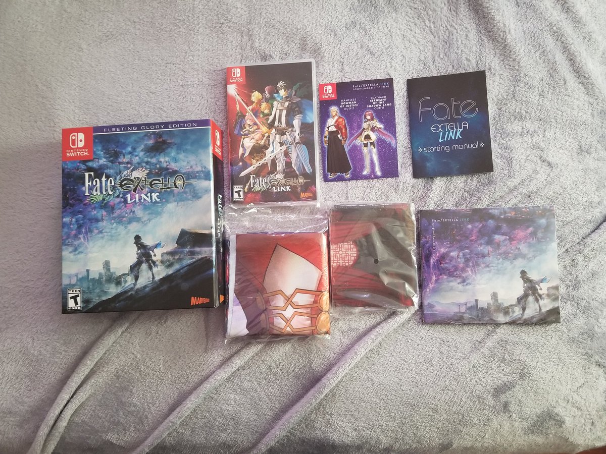 DragonMstrAlex's tweet photo. Switch physical 291 is Fate Extella Link: Fleeting Glory Edition from @marvelous_games @XSEEDGames and was distributed by @LimitedRunGames. This is such a beautiful CE! I especially love the inlay art! #SwitchCorps #Switchruary https://t.co/XHHqpgnbmQ