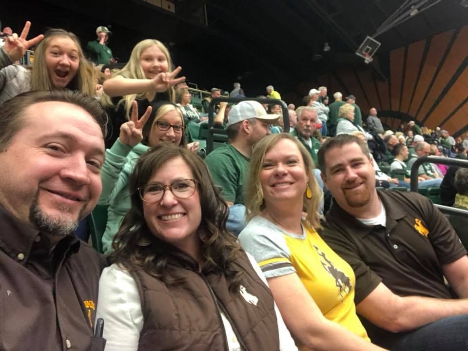 Nothing like a border-war rivalry! Jill and her husband Jade recently attended the #CSU vs #UW basketball game. #GoRams!