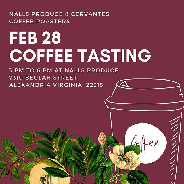 Join us today, 3 PM, at Nalls Produce in Alexandria!
We are hosting a free coffee tasting, with two choices of coffee, led by our head roaster and coffee expert Ben!
Don’t miss out on this unique craft coffee experience.
@nalls_produce •
•
•
#coffee #coffeetasting #events #e…