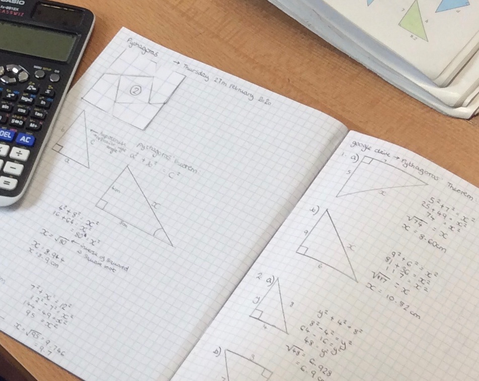 Year 8 harnessing their inner Ancient Greek and discovering Pythagoras’ theorem. #Meta-cognition #generalisation #HPLedu