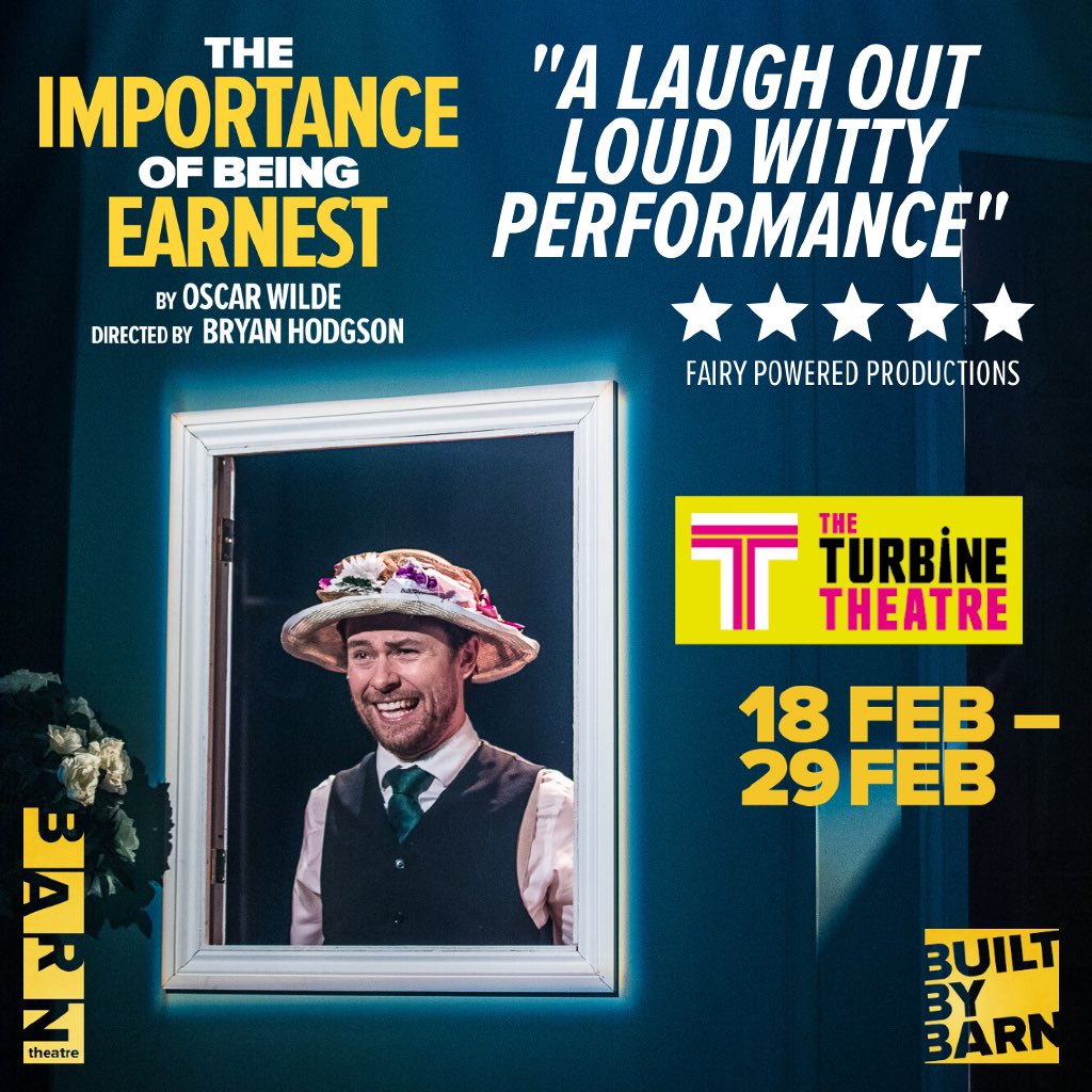 BSATalent's tweet photo. We are heading to the @TurbineTheatre to see our brilliant @ryanbennett54 in The Importance of Being Earnest.

If you haven’t booked yet, Do it!
It closes tomorrow!! https://t.co/IM2eZxIkmk