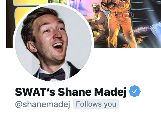 SWATWritersRoom's tweet photo. Don't think we haven't spotted this, @shanemadej... 🤣🤣🤣#SWAT #SWATsquad #March18 @ryansbergara @wearewatcher https://t.co/UBJqew2Wrc