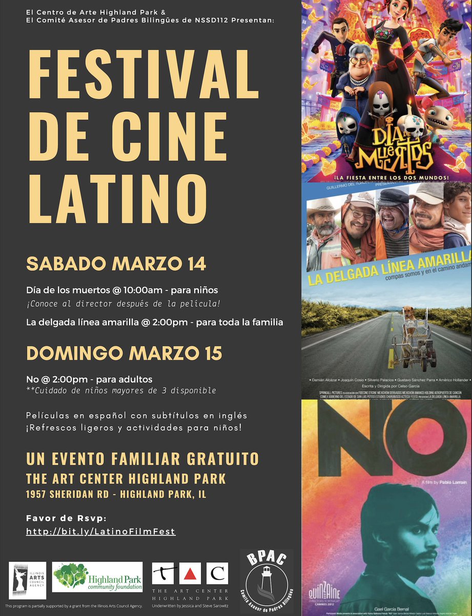 LindseyERose's tweet photo. ¡Tan emocionada de anunciar esta colaboración entre el centro de arte Highland Park y nuestro Comité de Padres Bilingües BPAC de @NSSD112! ¡Unese a nosotros! Un evento completamente gratuito para toda la comunidad-- #Orgullo112 #112Leads https://t.co/3AwVno95cJ