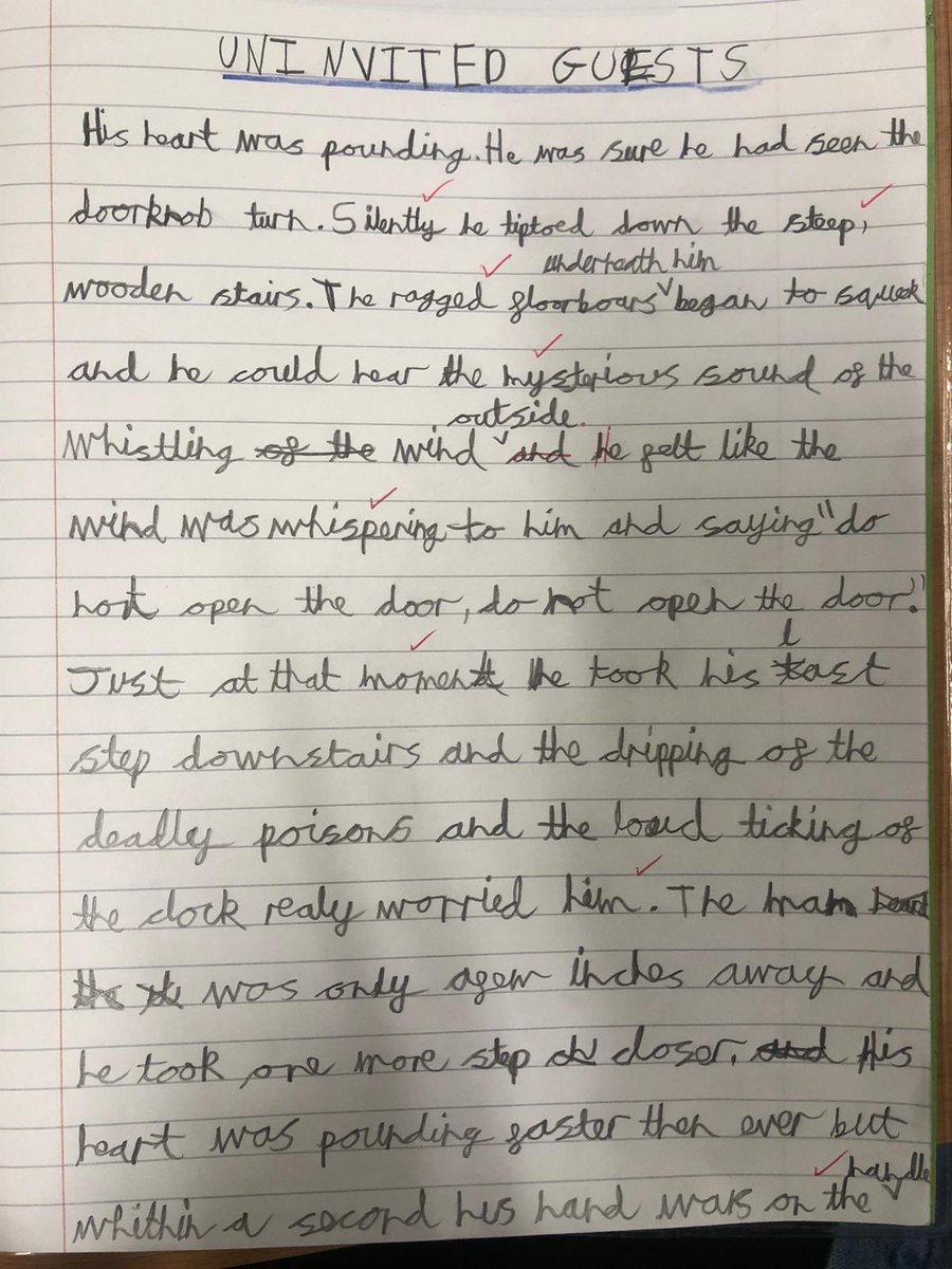 SJSCPrimary's tweet image. Fantastic suspense writing today in year 3. Based on an image from Harris Burdick- ‘he felt like the wind was whispering to him and saying “Do not open the door”...’