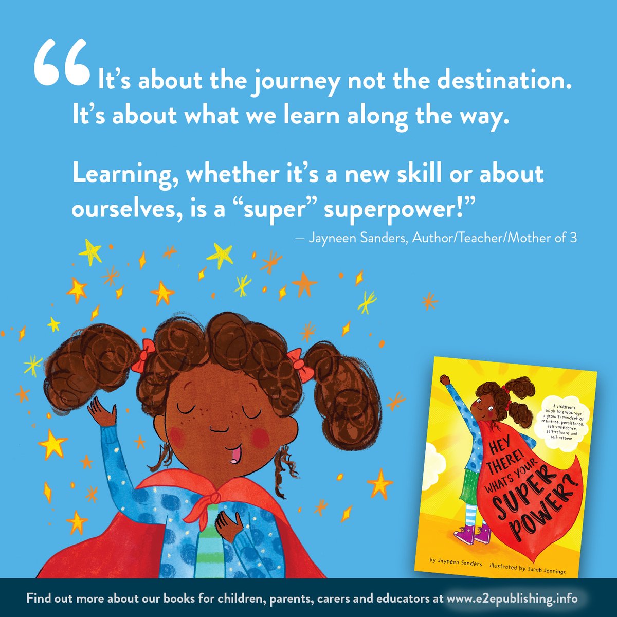 Follow Becky as she tries many new things to find her AMAZING SUPERPOWERS!

Find out more about this children's book: shop.e2epublishing.info/collections/so… 
-
#educate2empower #childrensbooks #socialandemotionallearning #selfconfidence #selfesteem #superpowers #learning #resilience #confidence