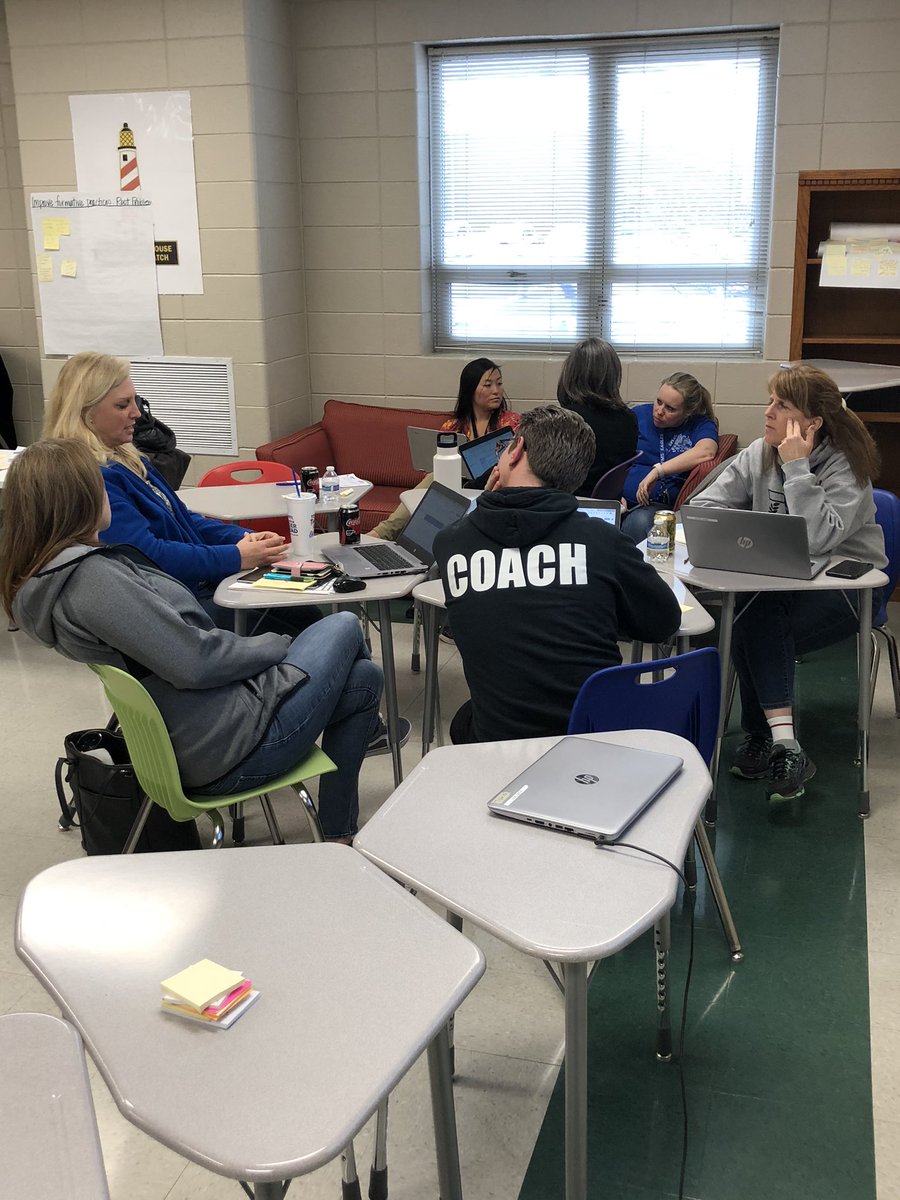 MrsKaylaDuncan's tweet photo. Can you feel the energy through the pictures? Teachers @SouthForsythMS are working hard to plan for formatives, feedback, and student ownership! @MrsDSherfey @HodgePam @MrBuning @Expect2learnL @SFMSJames @lead_mbradley #forsythpln #designthinking #personalizedlearning https://t.co/zeqSmcRPb8