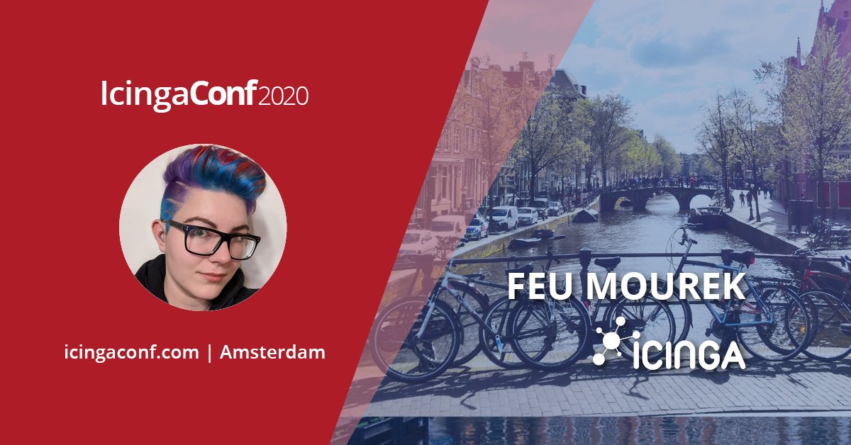 icinga's tweet photo. ‼️Introducing Feu Mourek @the_FeuFeu ! 📣Don’t miss "Flying blind – Accessibility in Monitoring", folks! Grab your tickets and join us in #Amsterdam! 👉 https://t.co/GTvICrKAsj @Icinga #icingaconf #monitoringlove https://t.co/fvVyDc6ZNb