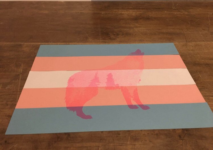 Check out this amazing artwork from one of our clever ACE advisors!! She had created this fantastic Transgender Wolf Flag. Expect to see it at our <a href="/GrampianPride/">Grampian Pride</a> stall in May🏳️‍🌈❤️🧡💛💚💙💜 <a href="/AberdeenACE/">ACE</a> <a href="/whocaresscot/">Who Cares? Scotland</a> <a href="/LifeChangesTrst/">Life Changes Trust</a>