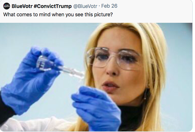WHworld45's tweet photo. #VankaVirus  

#coronavirus #Coronavid19 #CoronaVirusCanada #StockMarket #stocks https://t.co/bGqEOM3LX4