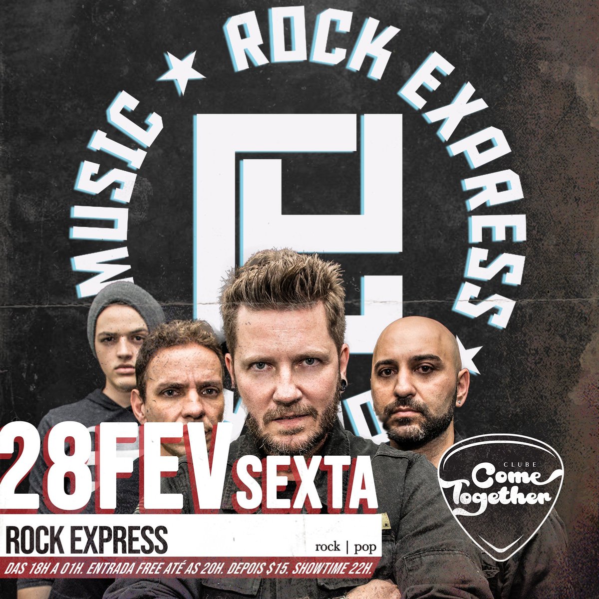 cometogethersr's tweet photo. 🔊 HOJE NO CCT ⠀⠀⠀⠀⠀⠀⠀⠀ 
ROCK EXPRESS
rock | pop

► ► ► MAIS INFOS
https://t.co/R7PO4cnEt0
⠀⠀⠀⠀⠀⠀⠀⠀ 
#clubecometogether #saoroque #sexta #rockexpress https://t.co/VfllD28jIT