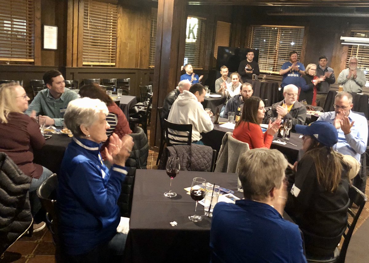 Great turnout for last night’s #AssistClub event! <a href="/CoachJacie/">Jacie Hoyt</a> has a lot of exciting things to share about this year’s squad. Thankful for each and everyone of you for your continued support. We couldn’t do it without you! #ROOUP 🙏💙💛