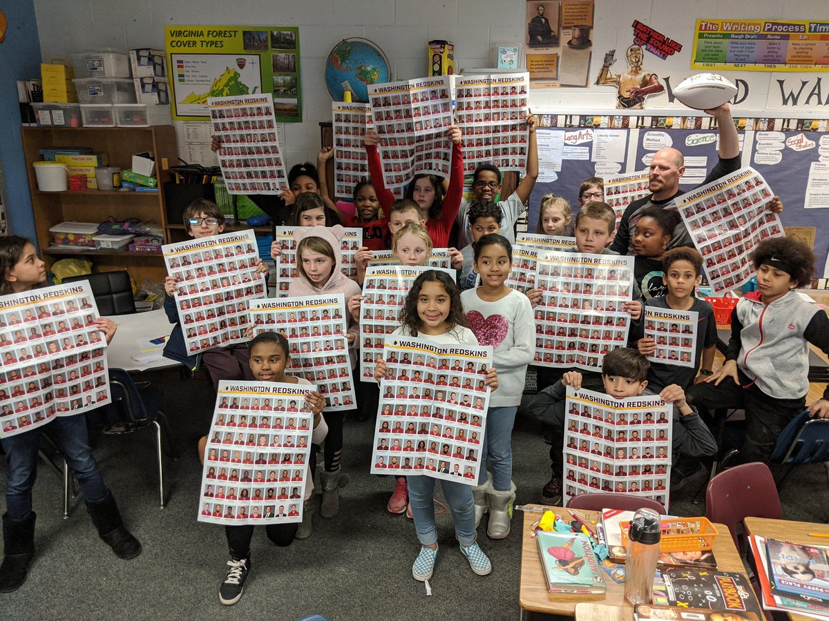 teach1fly's tweet photo. Congratulations to Mrs. Jacob's class for rockin' the Redskins Read challenge for February. Way to go! #rr_bulldogs, @RedskinsCR https://t.co/OonOkHmUk2