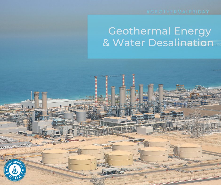 GEORGCluster's tweet photo. #GeothermalFriday: Water desalination has become vital in some water-scarce areas around the World and its process heavy and costly. The amount of energy needed to achieve it is also high and has yet to meet sustainability standards. https://t.co/yiZgKZfIkN