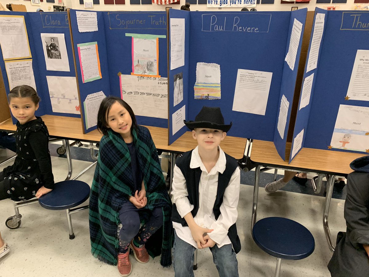 SamHouston1982's tweet photo. Mrs. Ellison’s class showing off their learning of Historical  Figures. #TexansLearning https://t.co/jj0eiQGixP
