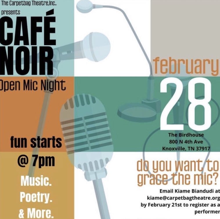 Tonight’s the night!!! Good vibes, good art, NO CHARGE!! 
See you tonight at 7pm at @birdhouseknoxville !!!
•
•
•
#carpetbagis50 #openmic #knoxville #visitknoxville #knoxrocks