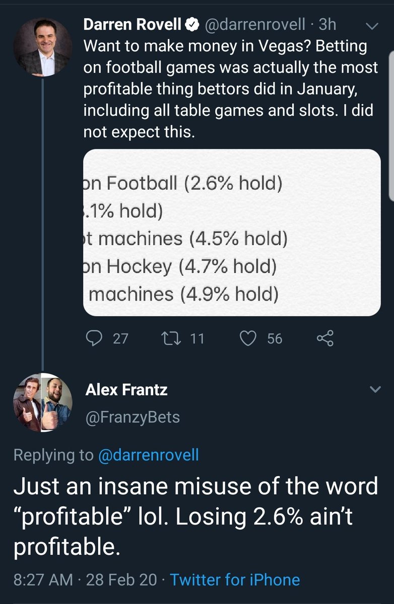 Guy who covers gambling for a living doesn't understand what "hold" means.