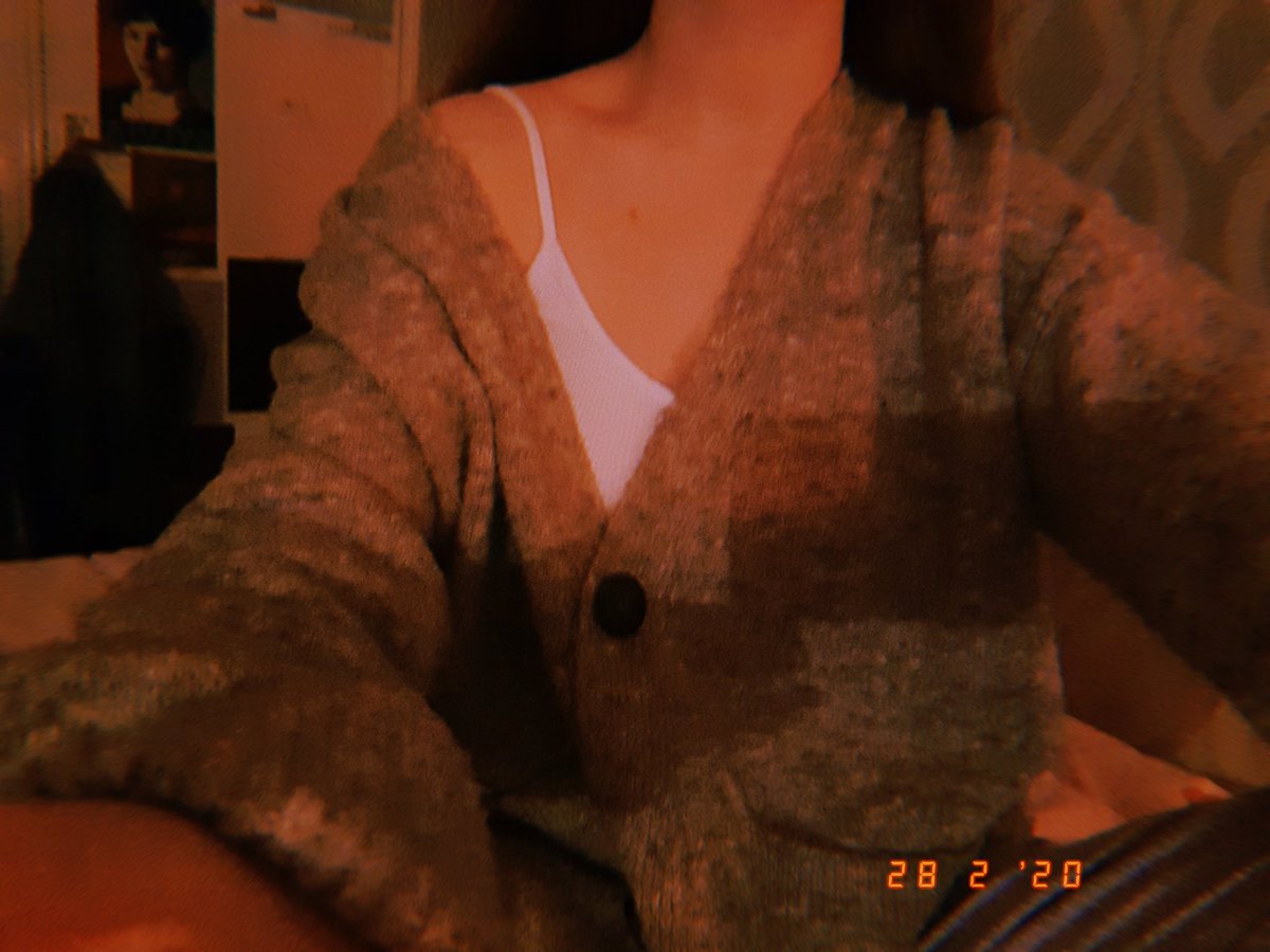 28.2.2020THREE OK THINGS• Liberty fabric clips from @/LauraMadeIt on IG • my cardi from  @rhiannonashlee's depop arrived and she is 10/10 cosy! •  @mscarbie taught me I've been using the huji app wrong and my mind is blown (hence huji selfies)  #threeokthings