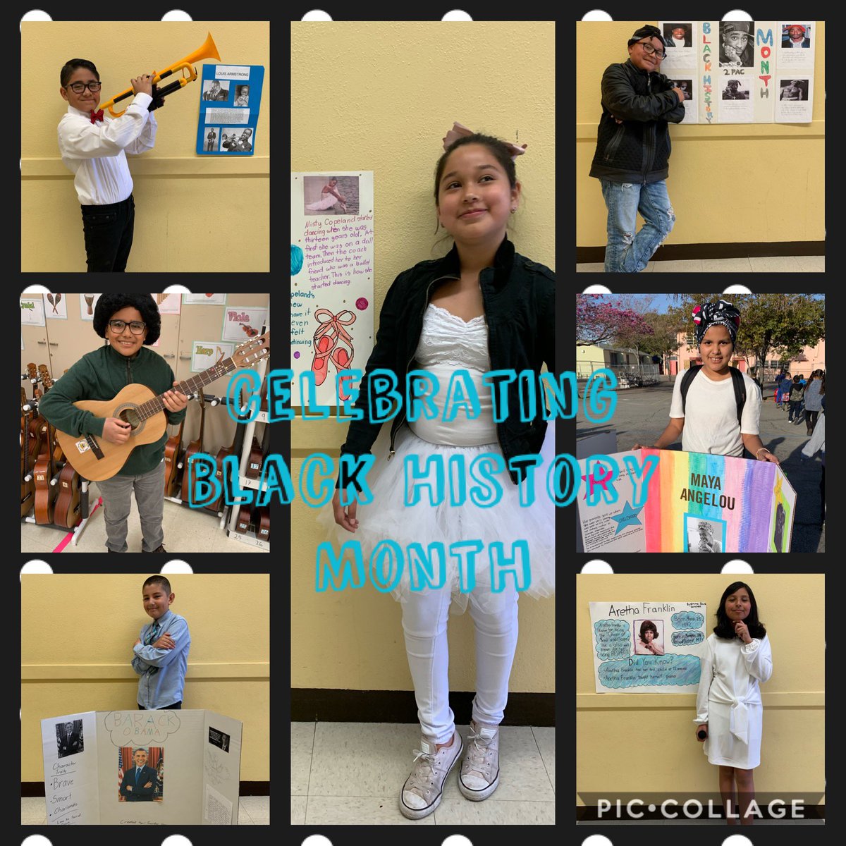 Miramonte students celebrating Black History Month by researching and dressing up as historical figures. <a href="/LASchools/">Los Angeles Unified</a> @LAUSDLDSouth