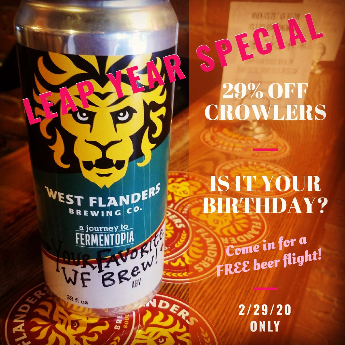 How are you spending your Leap Day? 🎉🍻 #leapyear2020 #adaylikethisonlyhappensonceeveryfouryears #happybirthday229 #bouldercolorado