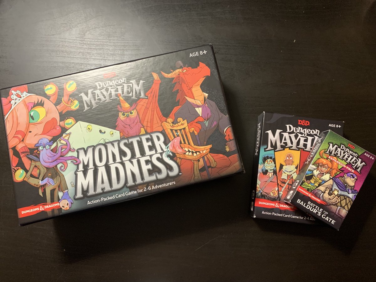 MindflayedMon's tweet photo. My collection is complete... for now! Thanks @Wizards_DnD for an awesome addition to a freaking fun game!
#dnd #dungeonmayhem #monstermayhem #dndboardgames #dndcommunity #ttrpgcommunity https://t.co/wM7FHWbLdq
