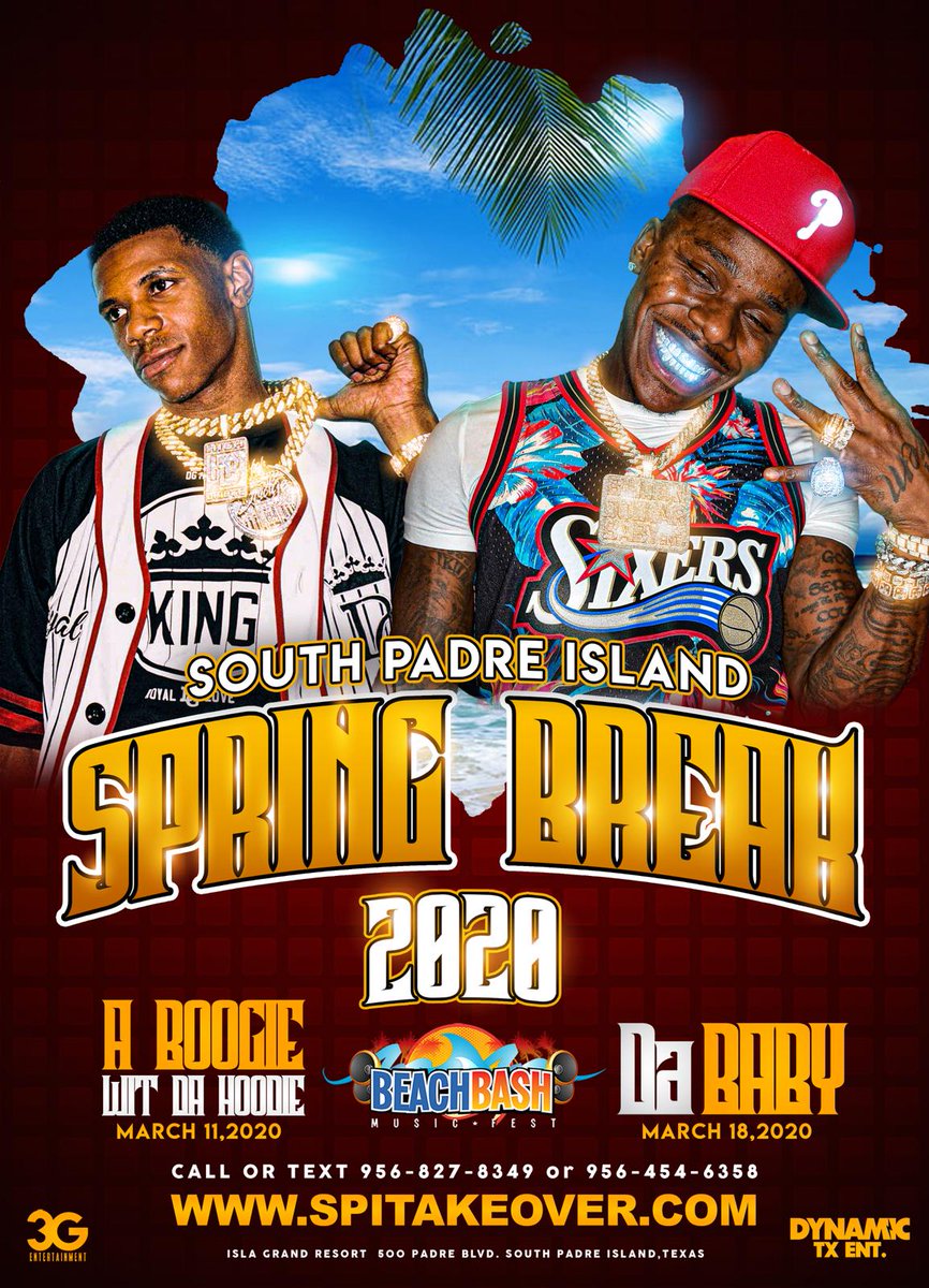 DJIATP's tweet photo. Yours truly indamixx all Spring Break! @ArtistHBTL + @DaBabyDaBaby SOUTH PADRE ISLAND I DONT THINK YOUR READY! #Tiatp @PartySouthPadre @ThreeGEnt @southpadrewild @IslaGrandBeach @RockstarBeach | https://t.co/Re6m02U6C7
