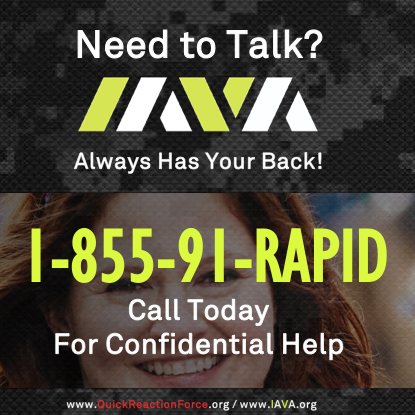 iava's tweet photo. Are you the spouse or family member of a veteran and need someone to talk to? Contact #IAVA at 1-855-91RAPID to speak with a Veteran Care Manager anytime, day or night. https://t.co/wbzbxf4kf5
#VETSAFETYNET #IAVAQRF #VETSRISING #IAVARRRP https://t.co/8Ue3IWaEIm