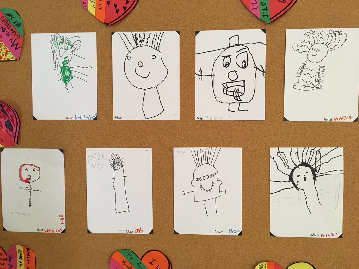 MFouldsSyed's tweet photo. Amazing ‘5 minutes to do it’ #art creativity from Room 3 #kindergarten artists ✏️🎨 @WRDSB @blairroad https://t.co/hM7I909gB6