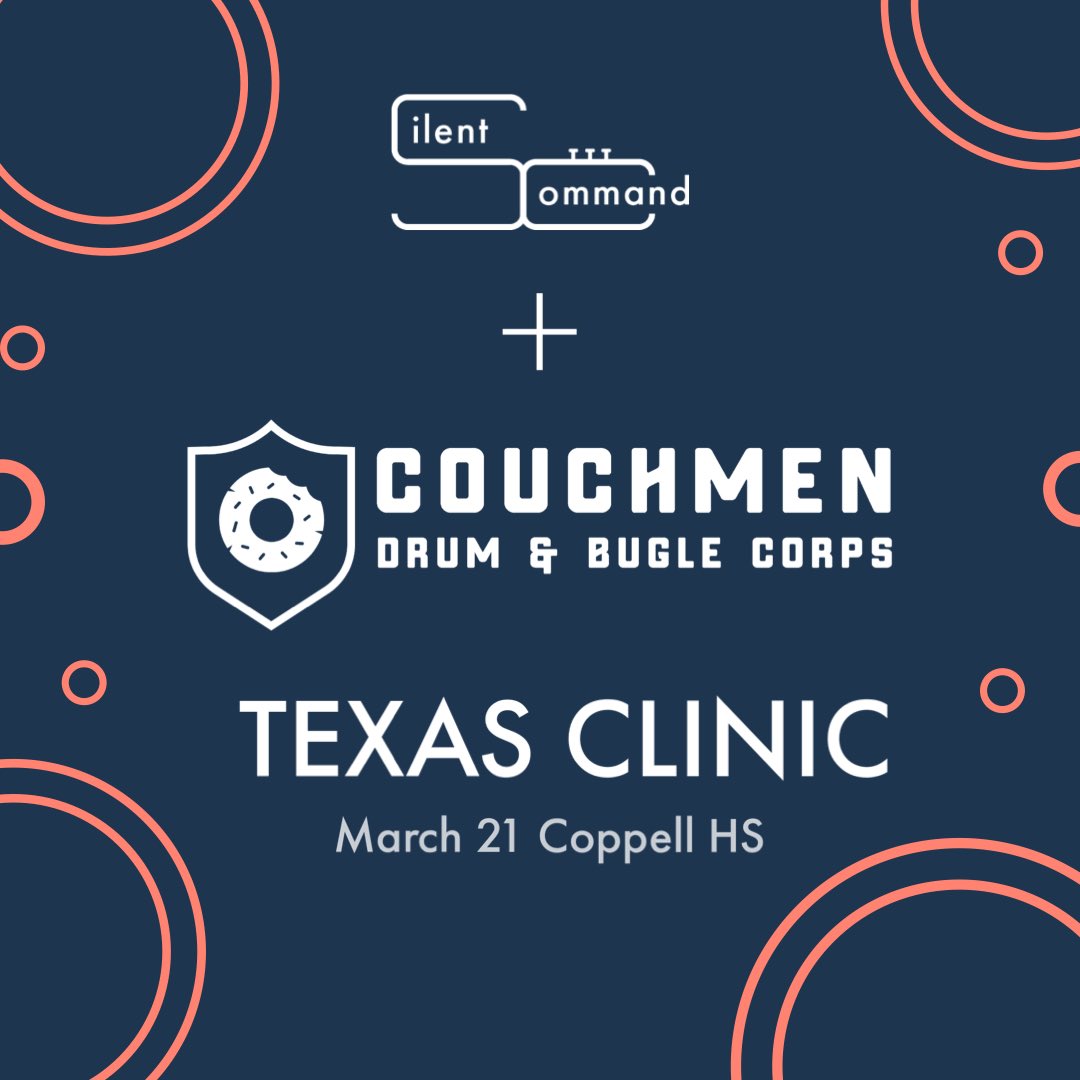 SiCommand's tweet image. || BIG ANNOUNCEMENT
-
We are excited to have Zach Ashcraft and  Couchmen Drum and Bugle Corps at our Texas clinic on March 21st! Have you registered yet? 👀 
-
#silentcommand #couchmen #leadership #conducting