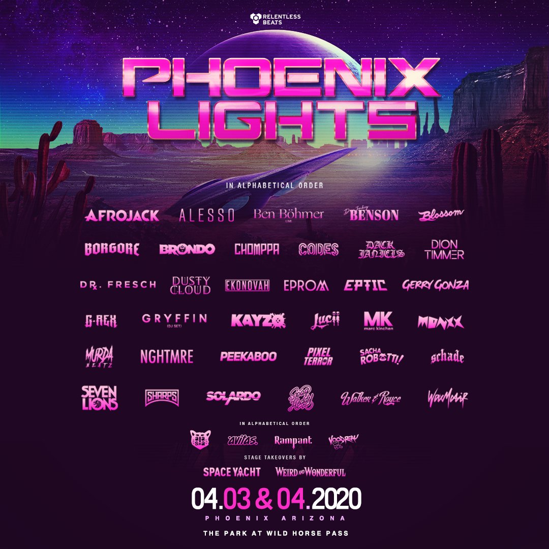 Phoenix Lights Festival 2020 lineup