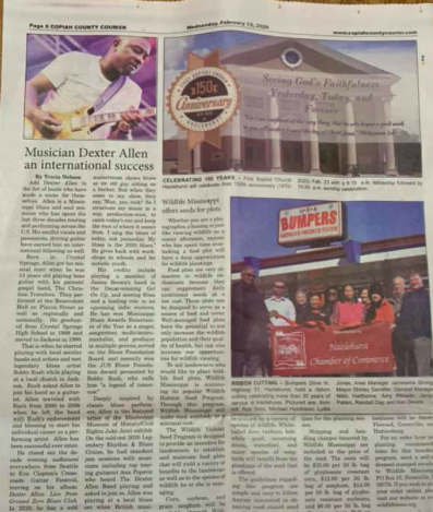 DexterAllen1's tweet photo. Front page of my hometown paper (The Meteor) “Crystal Springs” AND back page of my home County paper (Copiah County Courier)!! Big SHOUT OUT HOME TOWN!! #inthesameweek #dexterallen #crystalsprings #copiahcounty #classof88 #mississippi #blues #soul #dexterallen #music https://t.co/QBPRgq19O3