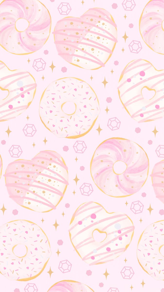 Omiyu みゆき در توییتر パステルピンクなドーナツ Illust Illustration ドーナツ Donuts イラスト Iphone壁紙 壁紙