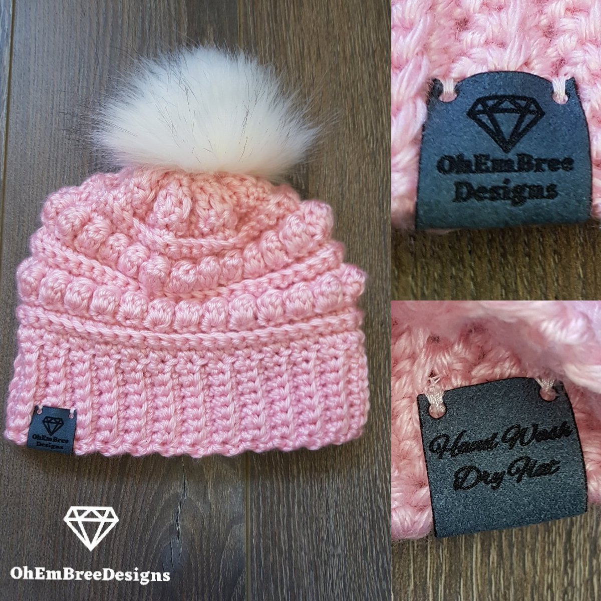 OhEmBreeDesigns's tweet photo. Check these out guys! This is my first prototype with new pompoms, new yarn and my new tags! They make everything look so professional. #OhEmBreeDesigns #yeg #localbusiness #smallbusiness #edmonton #handmade #madetoorder #crochet https://t.co/HFFZ3Sbcfy