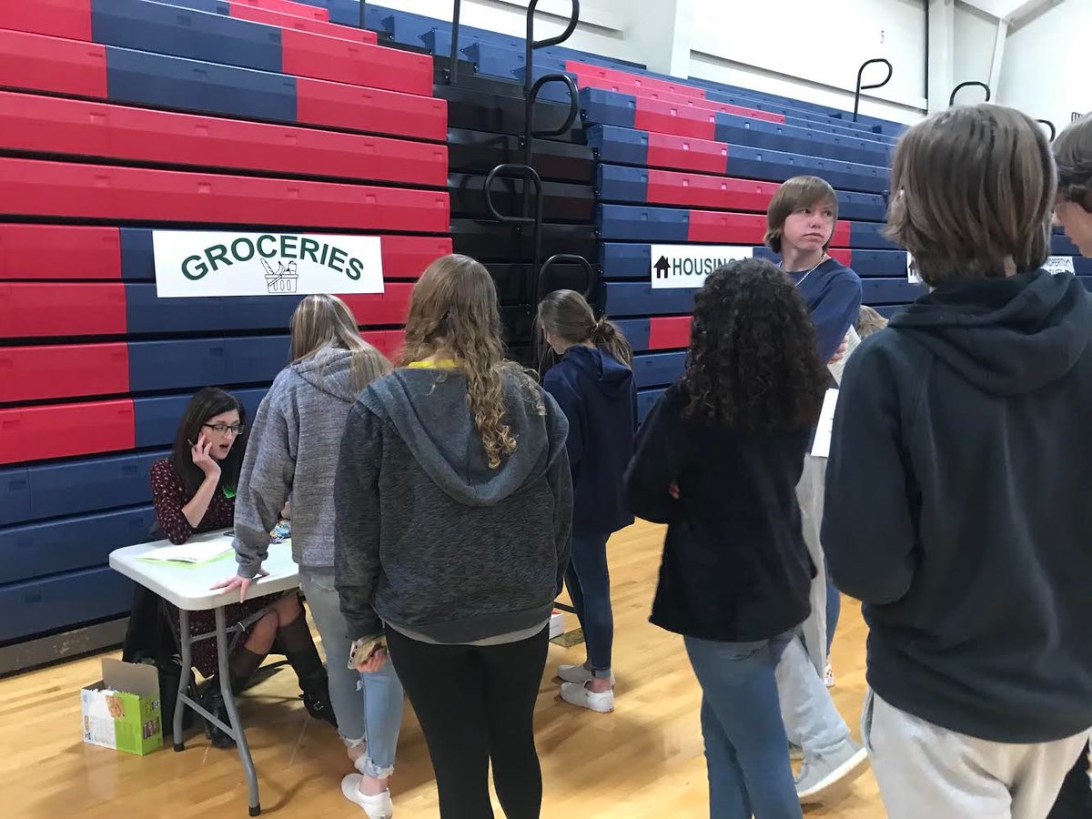 KCSDAcademic's tweet photo. Reality Town Career Activity at Lugoff High today was amazing!  Kudos to Maria Spring for her hard work. #ElevateKCSD #myKCSD @kcsdschools https://t.co/Jx4AtkyT3X